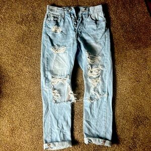 Aeropostale 90s super high rise straight jeans